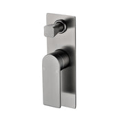 Ikon Ruki Gun Metal Wall Diverter - Acqua Bathrooms