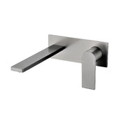 Ikon Ruki Gun Metal Wall Basin Mixer/Bath Spout - Acqua Bathrooms