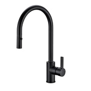 Otus Matte Black Pull Out Kitchen Mixer - Acqua Bathrooms