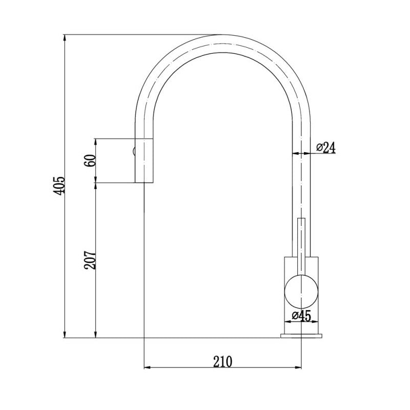 Otus Brushed Nickel Pull Out Kitchen Mixer - Acqua Bathrooms