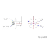 Cesena Mini Plate Wall Mixer - Acqua Bathrooms