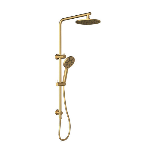 Cesena Brushed Gold Multifunction Shower Rail Set - Acqua Bathrooms