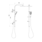 Ikon Sando Black Multifunction Shower Rail - Acqua Bathrooms