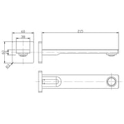 Ikon Ruki Black Bath Spout - Acqua Bathrooms