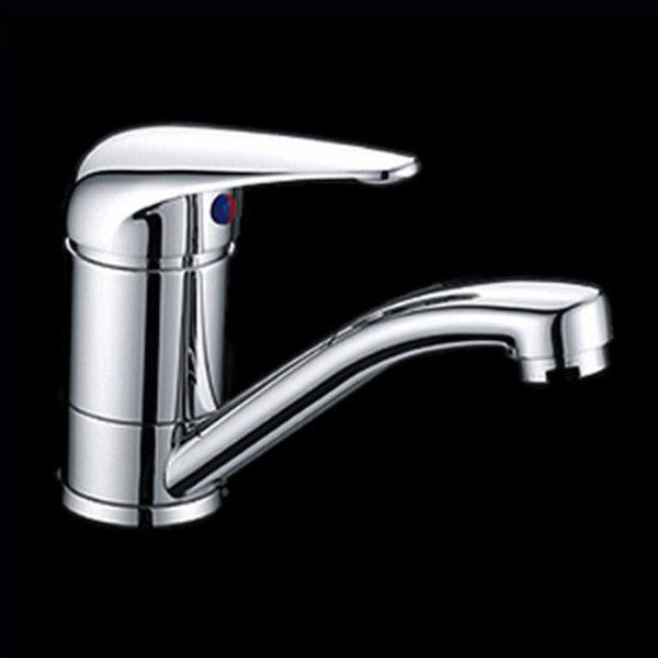 Novara Solid Handle Swivel Basin Mixer - Acqua Bathrooms