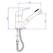Cesena Pull Out Kitchen Mixer - Acqua Bathrooms