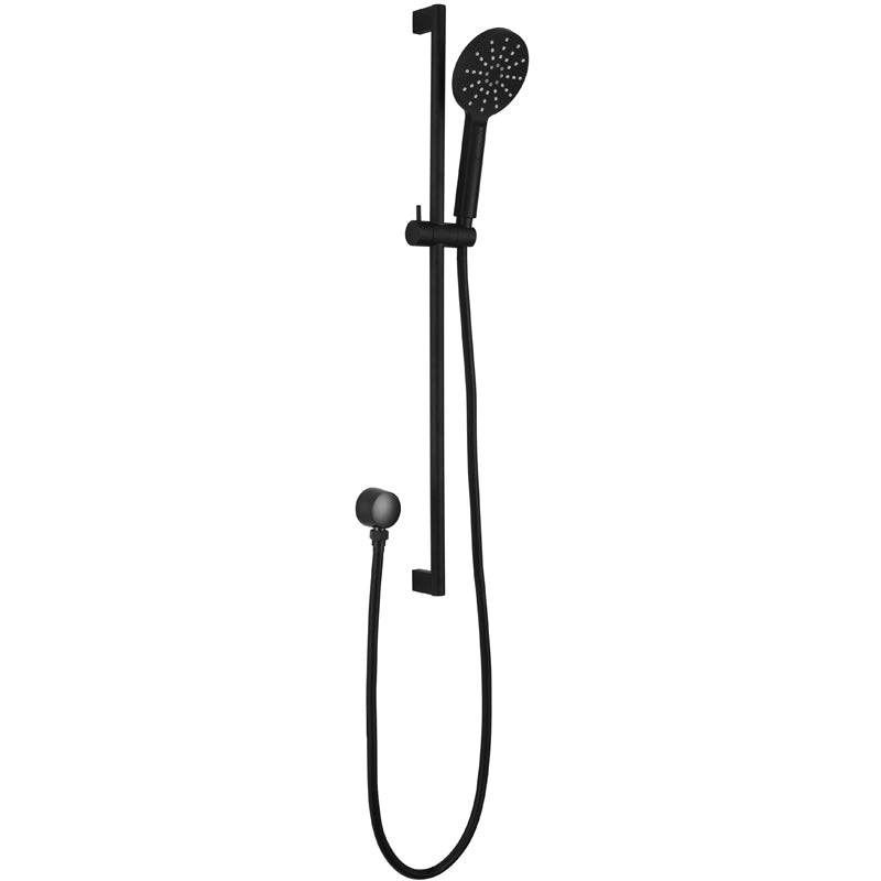 Cesena Round Black Shower Rail - Acqua Bathrooms
