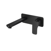 Eden Matte Black Wall/Basin Combination Mixer - Acqua Bathrooms