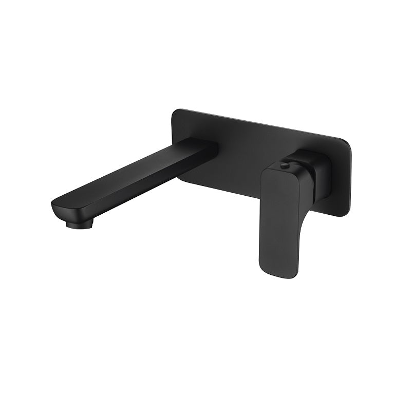 Eden Matte Black Wall/Basin Combination Mixer - Acqua Bathrooms