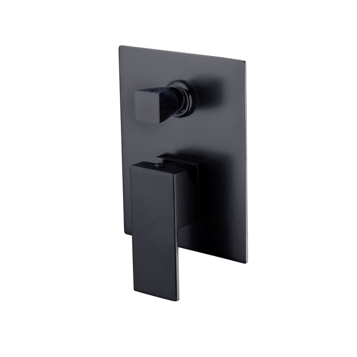 Messina Matte Black Square Wall Diverter - Acqua Bathrooms