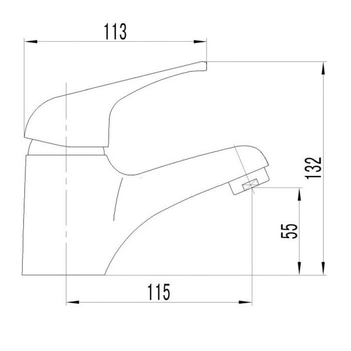 Novara Solid Handle Basin Mixer - Acqua Bathrooms