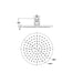 Nero | Round Matte Black 200mm Shower Head - Acqua Bathrooms