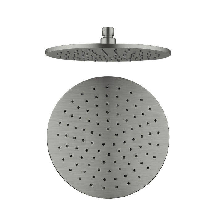 Nero | Round Gun Metal Grey 250mm Shower Head - Acqua Bathrooms