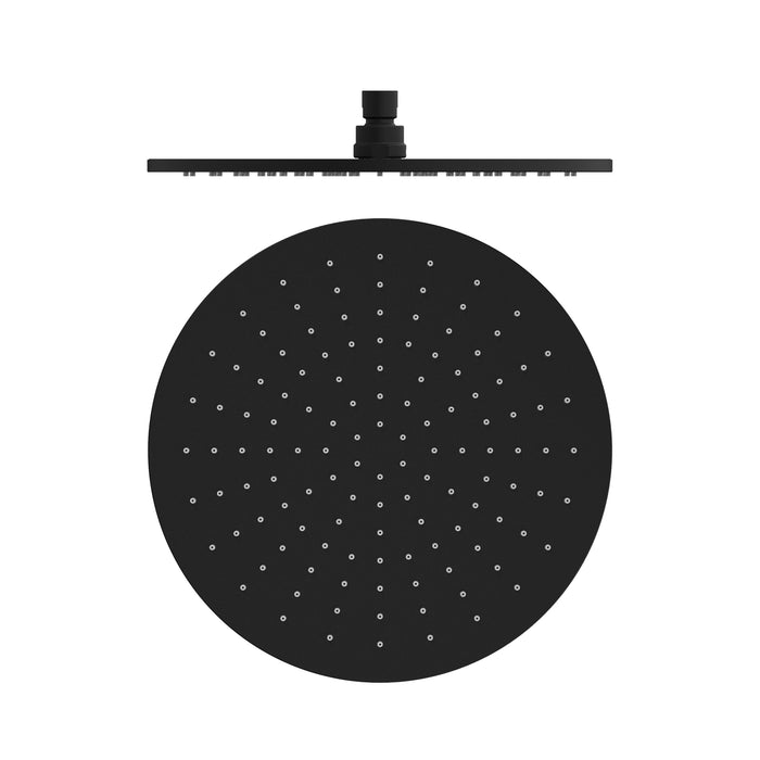 Nero | Round Matte Black 300mm Shower Head - Acqua Bathrooms