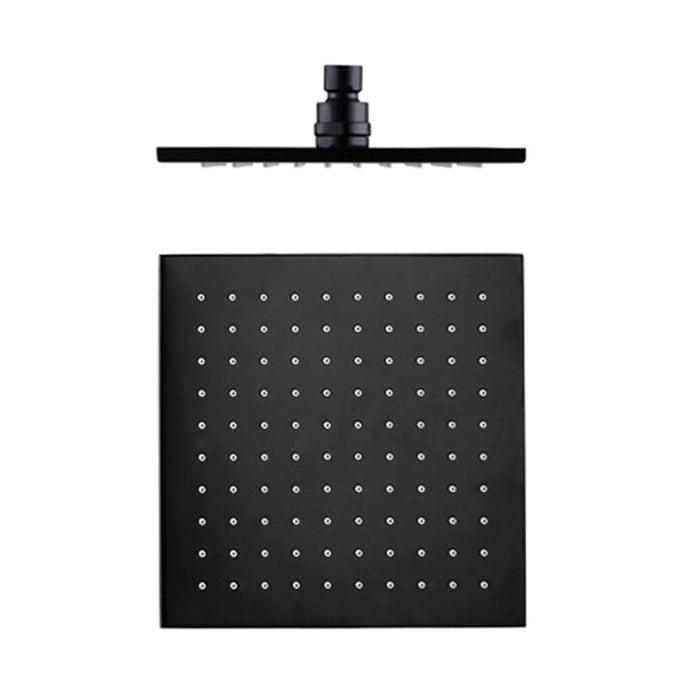 Nero | Square Matte Black 250mm Shower Head - Acqua Bathrooms