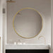 Indulge | Round 800mm Brushed Gold Framed Mirror - Acqua Bathrooms
