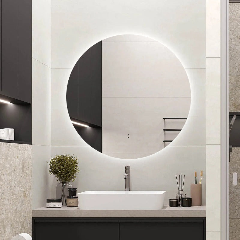Indulge | Round Touchless 600mm LED Mirror - Three Light Temperatures - Acqua Bathrooms