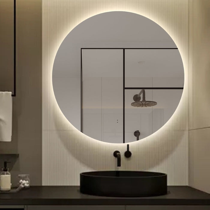 Indulge | Round Touchless 800mm LED Mirror - Three Light Temperatures - Acqua Bathrooms