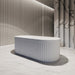 Absolute | Roma Fluted 1700 Matte White Designer Round Freestanding Bath - Acqua Bathrooms