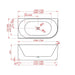 Absolute | Roma Fluted 1700 Matte White Corner Fit Round Freestanding Bath - Acqua Bathrooms