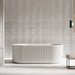 Absolute | Roma Fluted 1500 Matte White Designer Round Freestanding Bath - Acqua Bathrooms