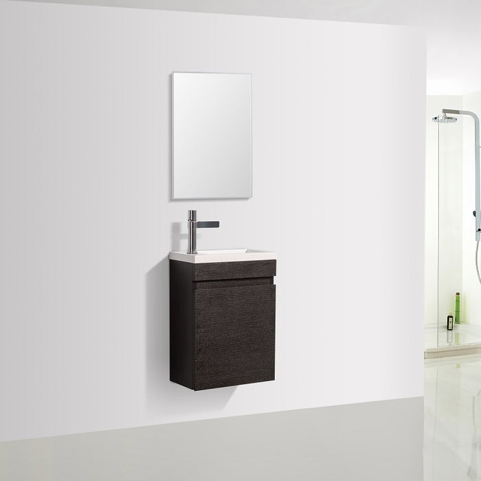 Piccolo 400 Matte Black Wall Hung Vanity By Indulge® - Acqua Bathrooms