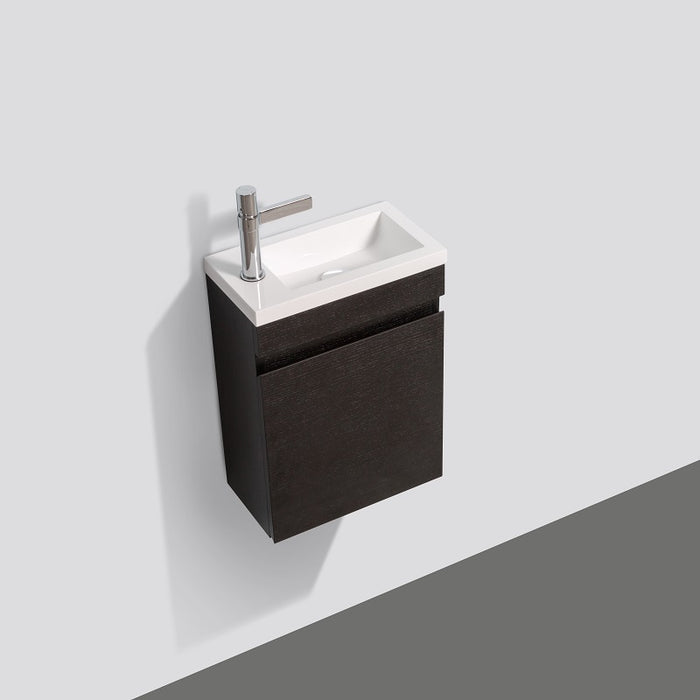 Piccolo 400 Matte Black Wall Hung Vanity By Indulge® - Acqua Bathrooms