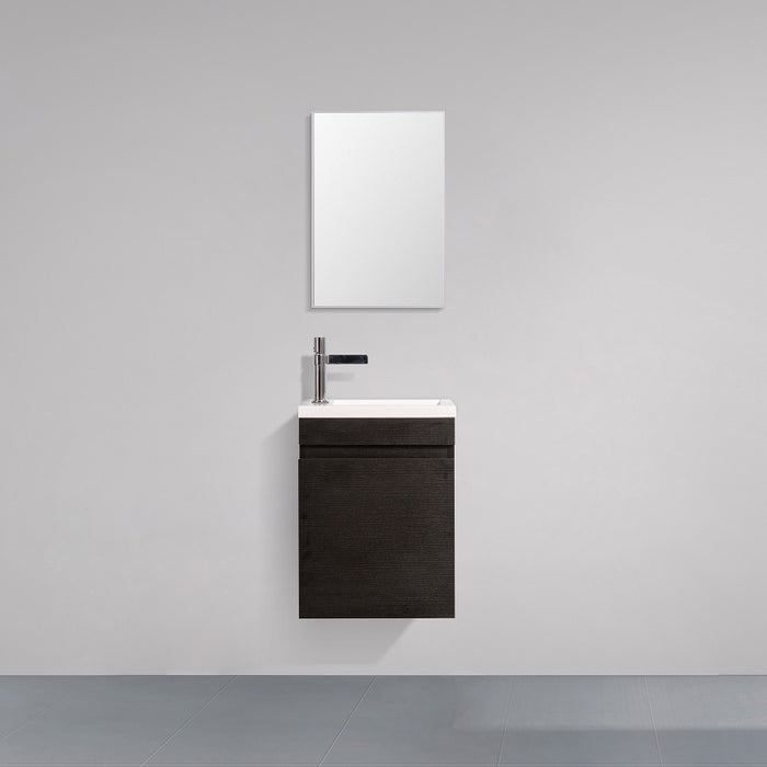 Piccolo 400 Matte Black Wall Hung Vanity By Indulge® - Acqua Bathrooms