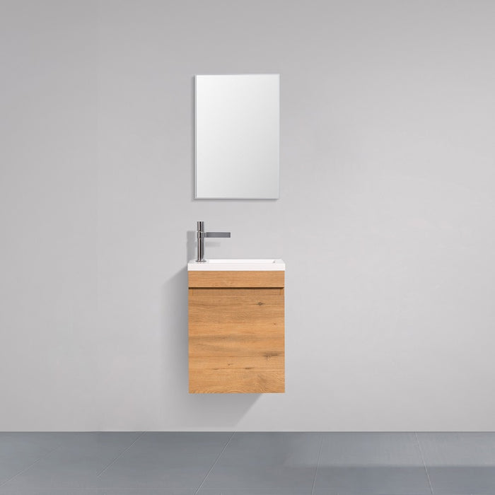 Piccolo 400 Rough F. Oak Wall Hung Vanity By Indulge® - Acqua Bathrooms