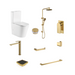 Ruki Brushed Gold Bathroom Package - Acqua Bathrooms