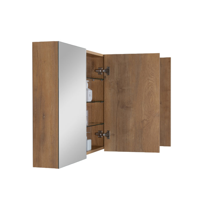 Sella 1200mm Fine Oak Shaving Cabinet By Indulge® - Acqua Bathrooms