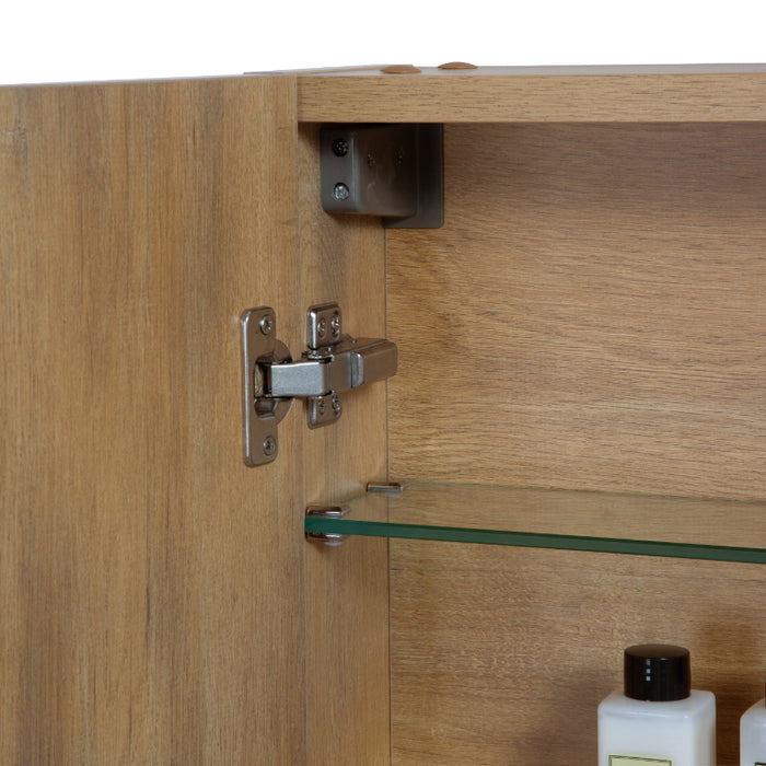 Sella 600mm Fine Oak Shaving Cabinet By Indulge® - Acqua Bathrooms