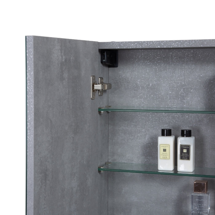 Sella 600mm Grey Ash Shaving Cabinet By Indulge® - Acqua Bathrooms