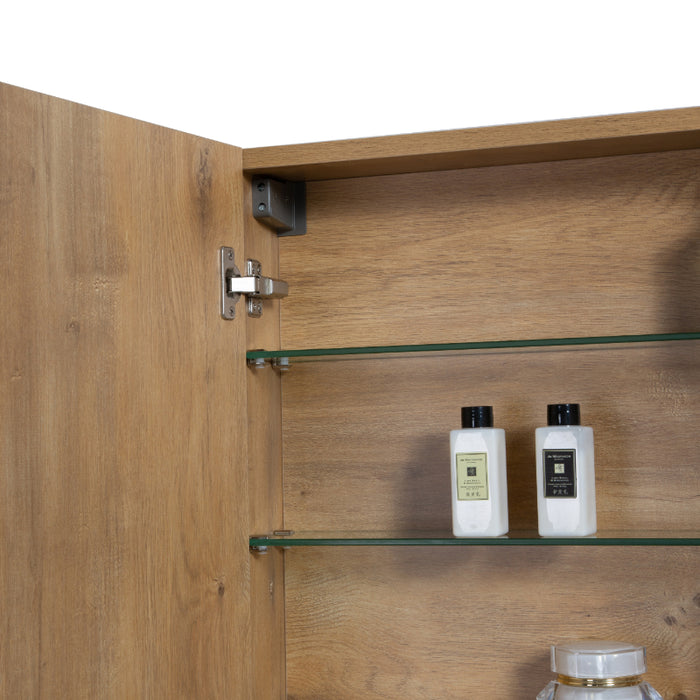 Sella 750mm Fine Oak Shaving Cabinet By Indulge® - Acqua Bathrooms