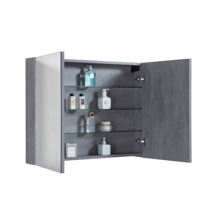 Sella 900mm Grey Ash Shaving Cabinet By Indulge® - Acqua Bathrooms