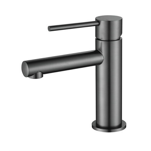 Star Mini Gun Metal Grey Basin Mixer - Acqua Bathrooms