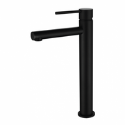 Star Mini Matt Black Tall Basin Mixer - Acqua Bathrooms