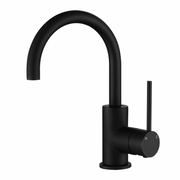 Star Mini Matte Black Swivel Basin Mixer - Acqua Bathrooms