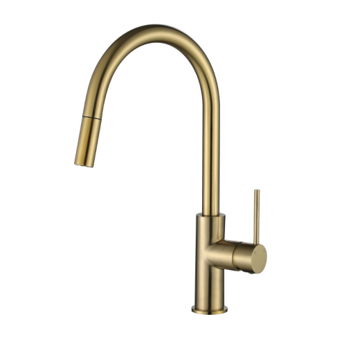 Star Mini Brushed Bronze Pull Out Kitchen Mixer - Acqua Bathrooms