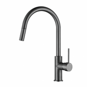 Star Mini Gun Metal Pull Out Kitchen Mixer - Acqua Bathrooms