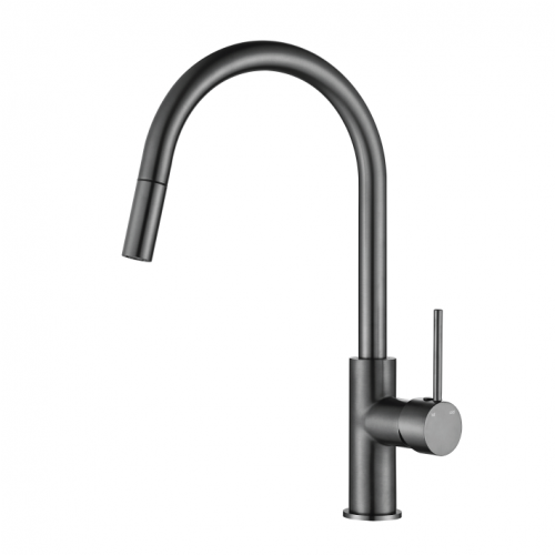 Star Mini Gun Metal Pull Out Kitchen Mixer - Acqua Bathrooms