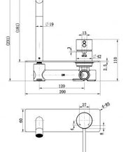Star Mini Brushed Nickel Basin Mixer Combination - Acqua Bathrooms