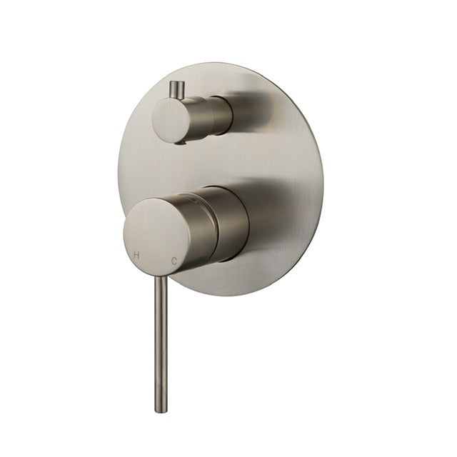 Star Mini Brushed Nickel Wall Diverter - Acqua Bathrooms