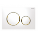 Geberit Sigma 20 - White Round With Gold Trim - Acqua Bathrooms