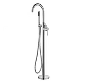 Chrome Round Freestanding Multifunction Bath Spout - Acqua Bathrooms