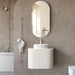 Otti Australia | Bondi 600 Curved Matte White Oak Wall Hung Vanity - Acqua Bathrooms