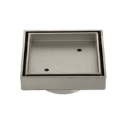 Brushed Nickel 100mm Tile Insert Floor Waste - 95mm Outlet - Acqua Bathrooms