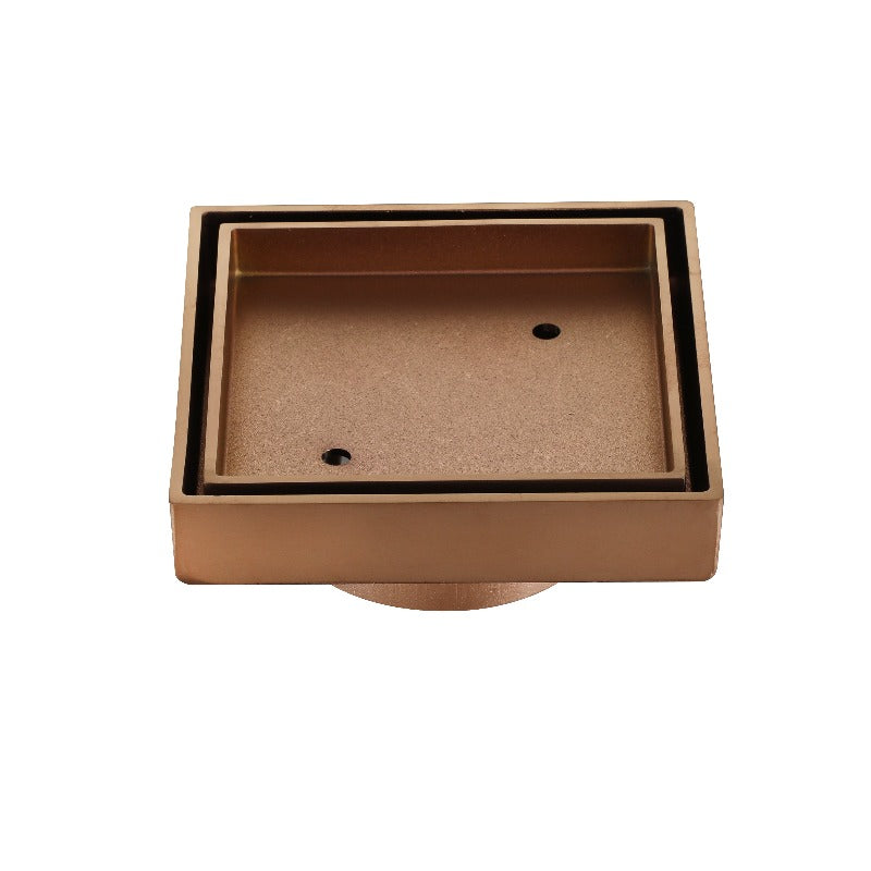 Champagne 100mm Tile Insert Floor Waste - 95mm Outlet - Acqua Bathrooms