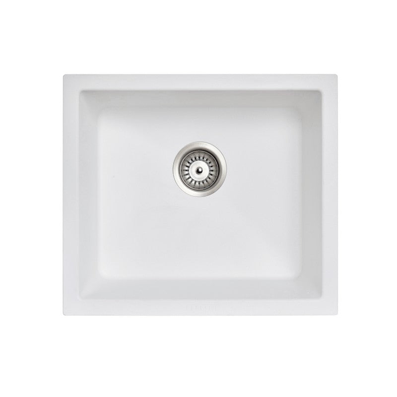 Carysil | 533 Salsa White Granite Kitchen Sink - Acqua Bathrooms