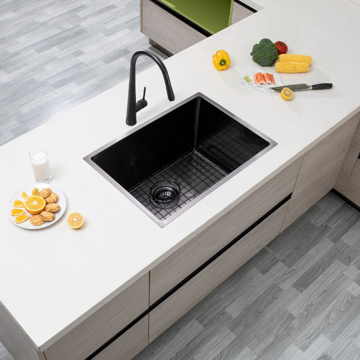 Brushed Black 600 x 450 x 300mm Kitchen Sink - Acqua Bathrooms